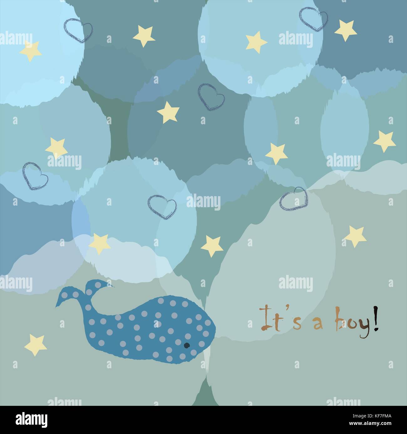 Baby Geburt Ansage. Stock Vektor
