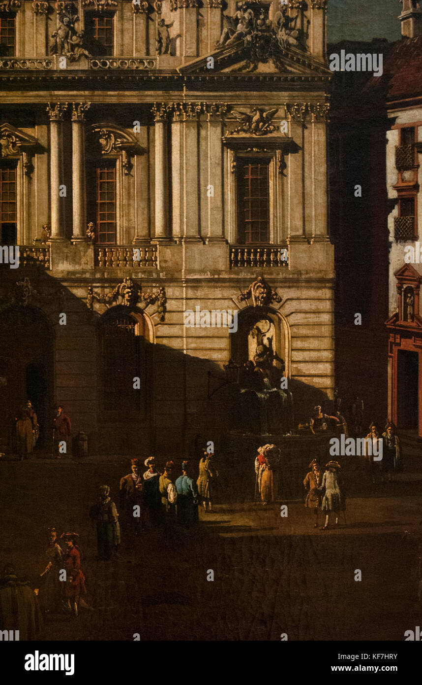 Bernardo Bellotto (1721/2-1780). italienischen urban Landschaftsmaler. der Universität Wien, 1758-1761. Kunsthistorisches Museum (Kunst Geschichte Museum). Wien. Österreich. Stockfoto