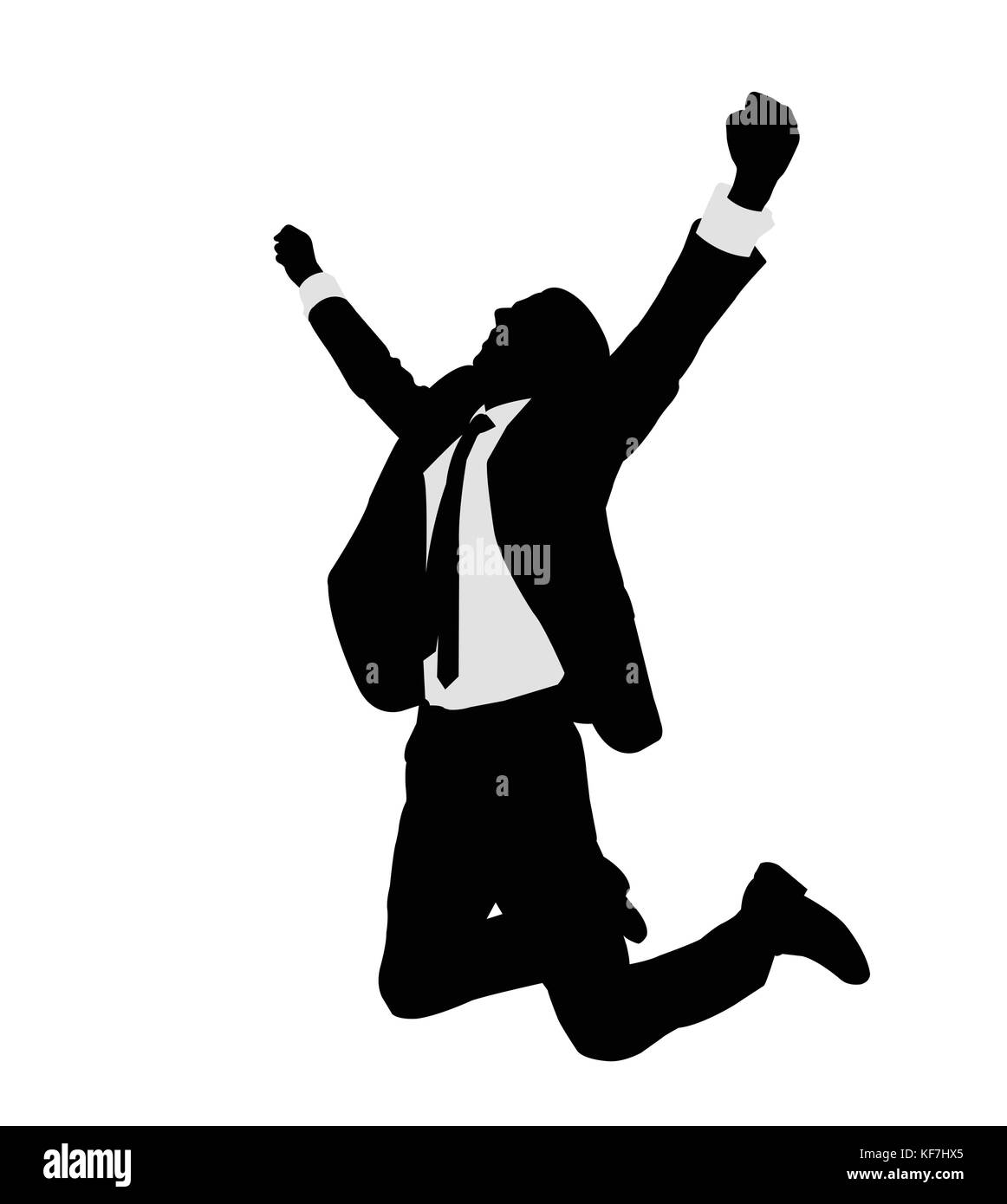 Erfolgreiche bussinesman feiert Sieg - Vektor Stock Vektor