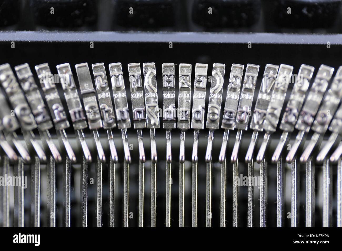Ein Bild von einer Schreibmaschine schreiben - typebar Stockfoto