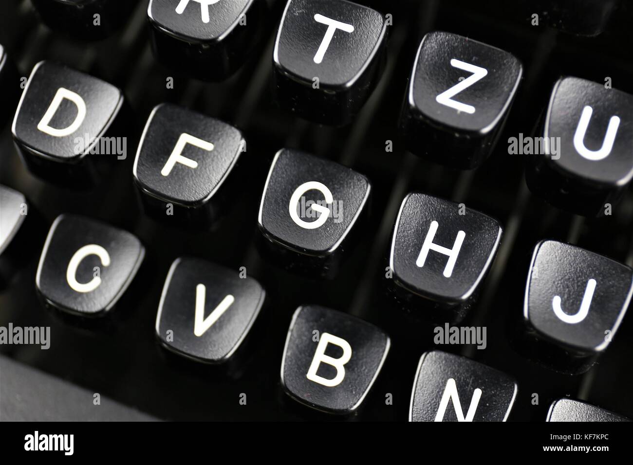 Ein Bild von einer Schreibmaschine schreiben - typebar Stockfoto
