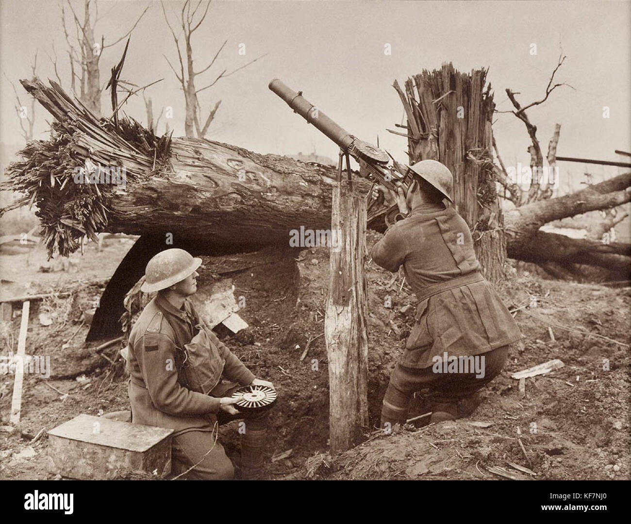 Lewis gun Weltkrieg I Stockfoto