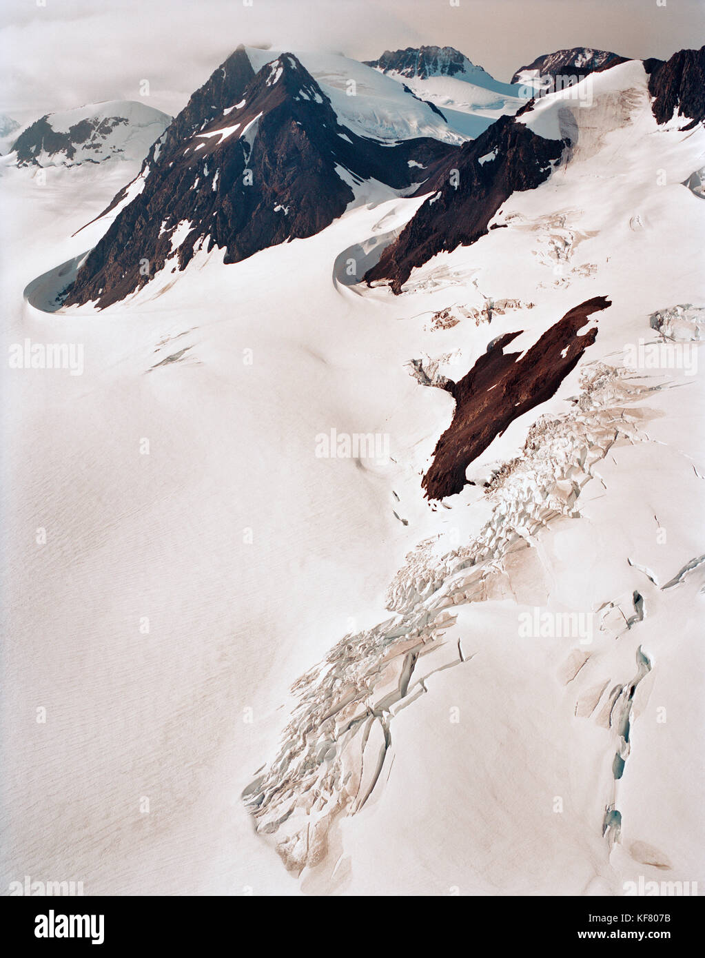 Usa, Alaska, Luftaufnahme der Chugach Mountains in der chugach State Park Stockfoto