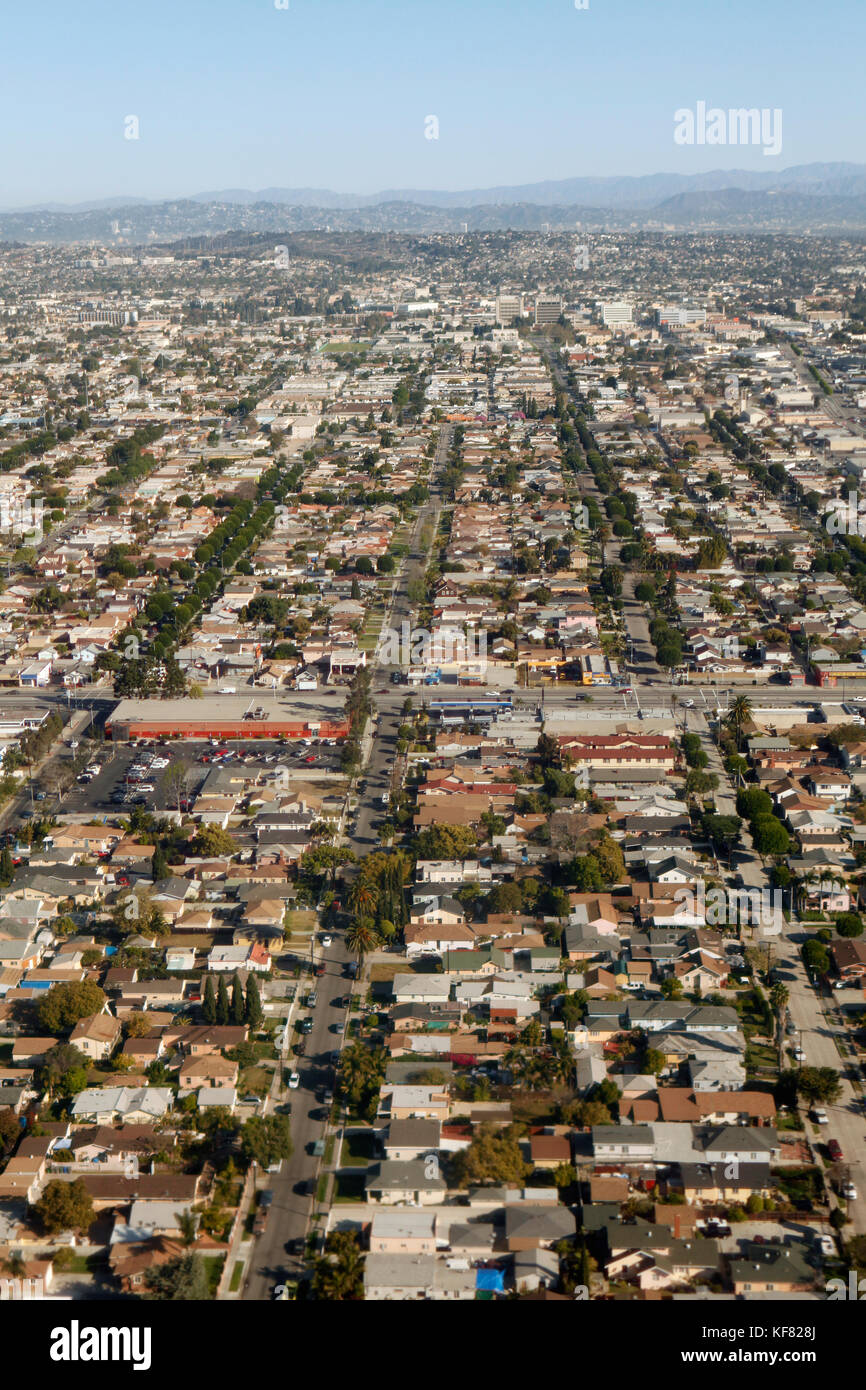 Usa, Los Angeles, die Skyline der Stadt und Stadtteile nach Norden Stockfoto