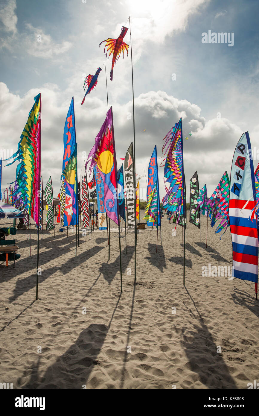 Usa, Washington State, Long Beach Halbinsel, stationäre Drachen an der International Kite Festival Stockfoto