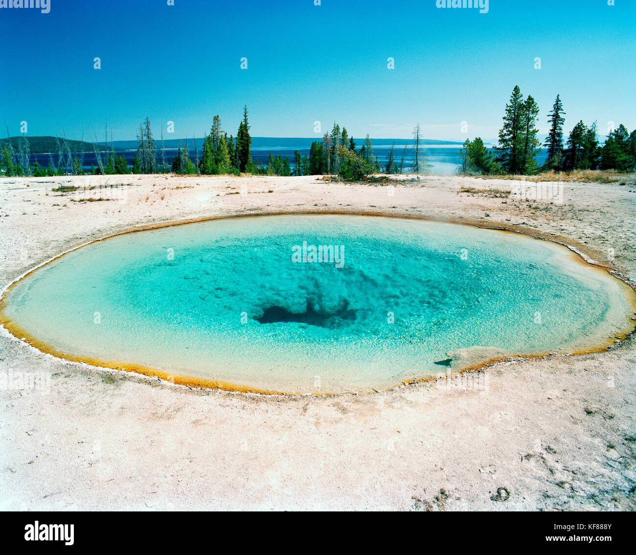 Usa, Wyoming, blau Trichter Frühling im Yellowstone National Park Stockfoto