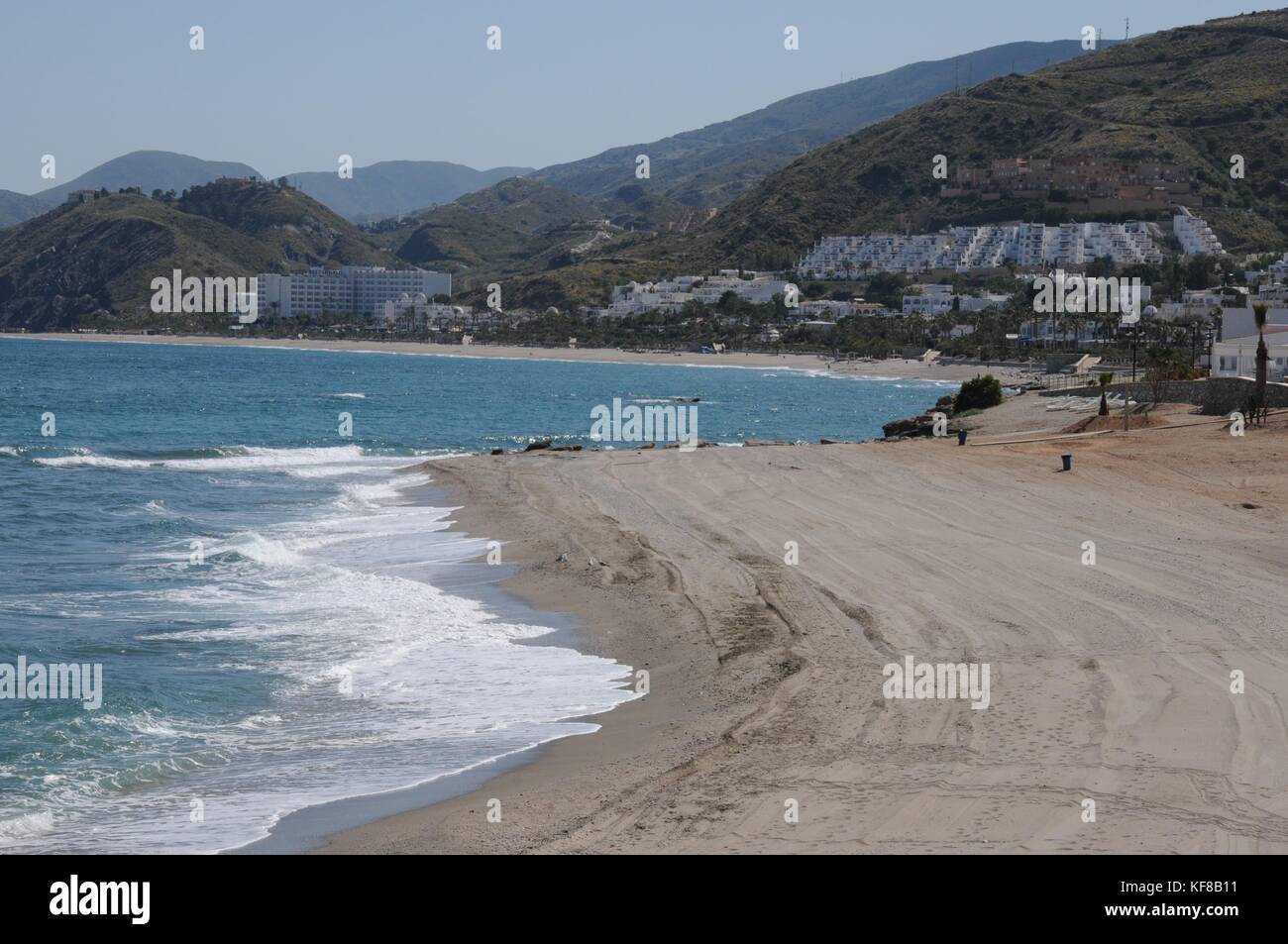 Der Strand von Mojacar Playa, Almeria, Spanien Stockfoto