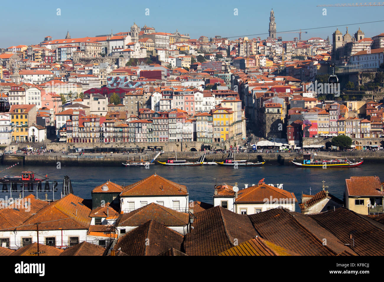 Douro Flussufer, Porto, Portugal Stockfoto