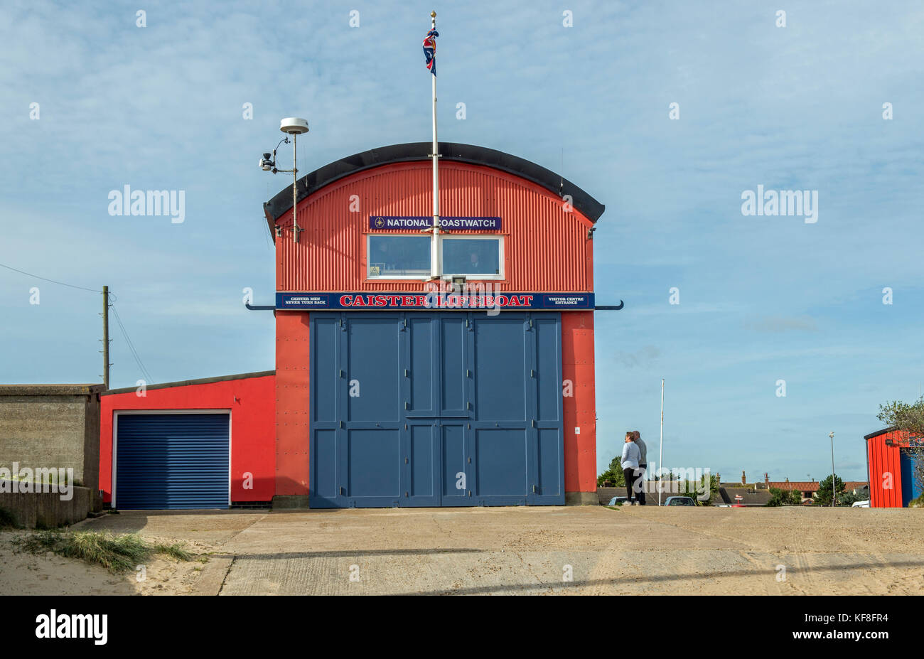 Caister Rettungsboot Station an der Küste von Norfolk england Stockfoto