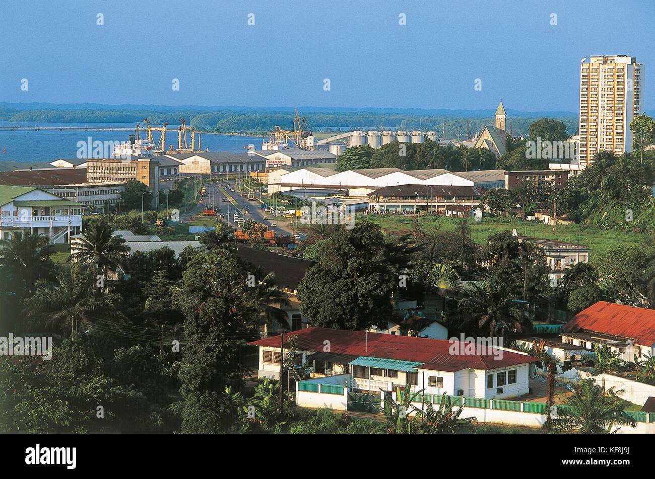 Kamerun, Region Süd, Douala. Der Port. Stockfoto