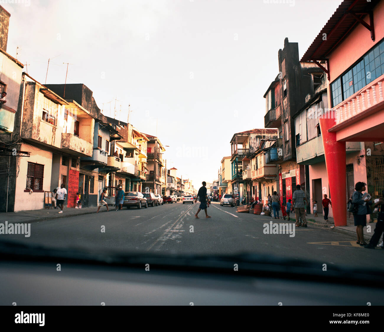 Panama, Doppelpunkt, Downtown Doppelpunkt Stockfoto