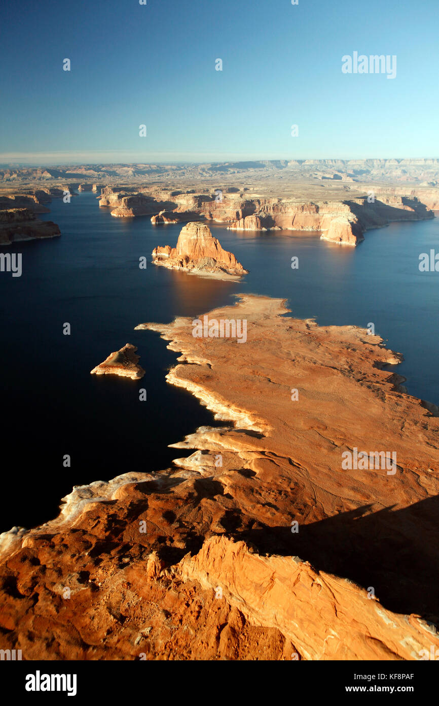 Usa, Missouri, Lake Powell, Luftaufnahme von Padre bay nordöstlich von Seite Stockfoto