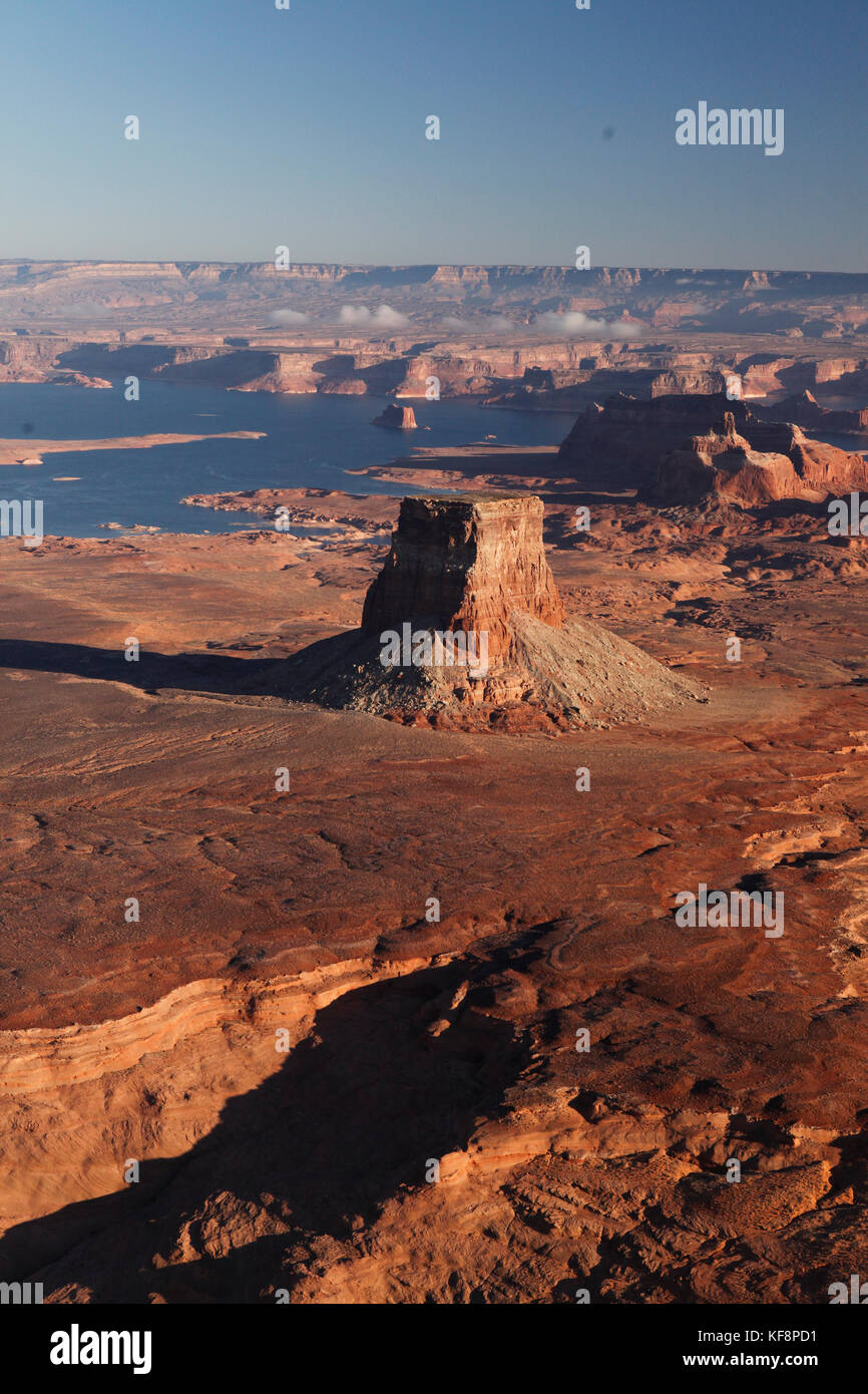 Usa, Missouri, Lake Powell, Luftaufnahme von Padre bay nordöstlich von Seite Stockfoto