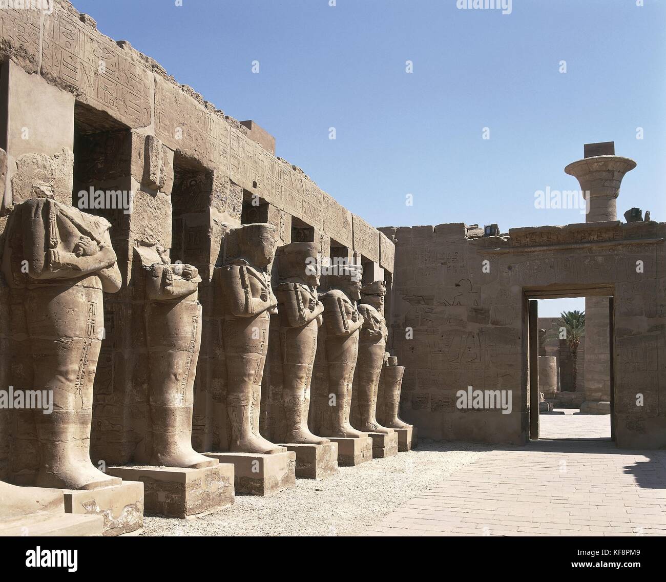 Ägypten, antike Theben (UNESCO World Heritage List, 1979). Luxor Karnak. Großen Tempel des Amon. hypostyle Halle Stockfoto