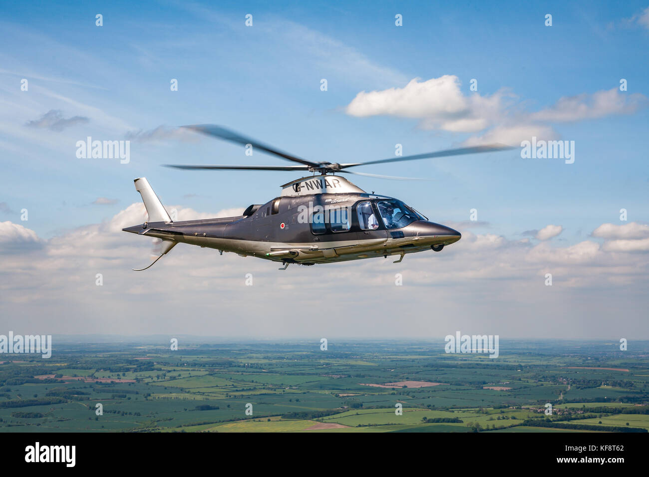 Luft-zu-Fotografien von Hubschraubern Schuß über die Northamptonshire Landschaft Stockfoto