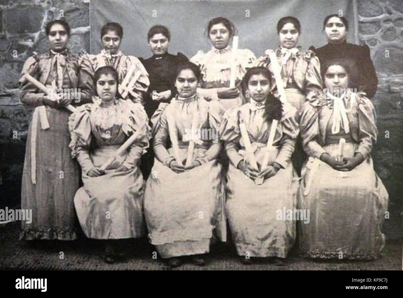 Armenische Erzurum Schule weiblichen Absolventen Stockfoto