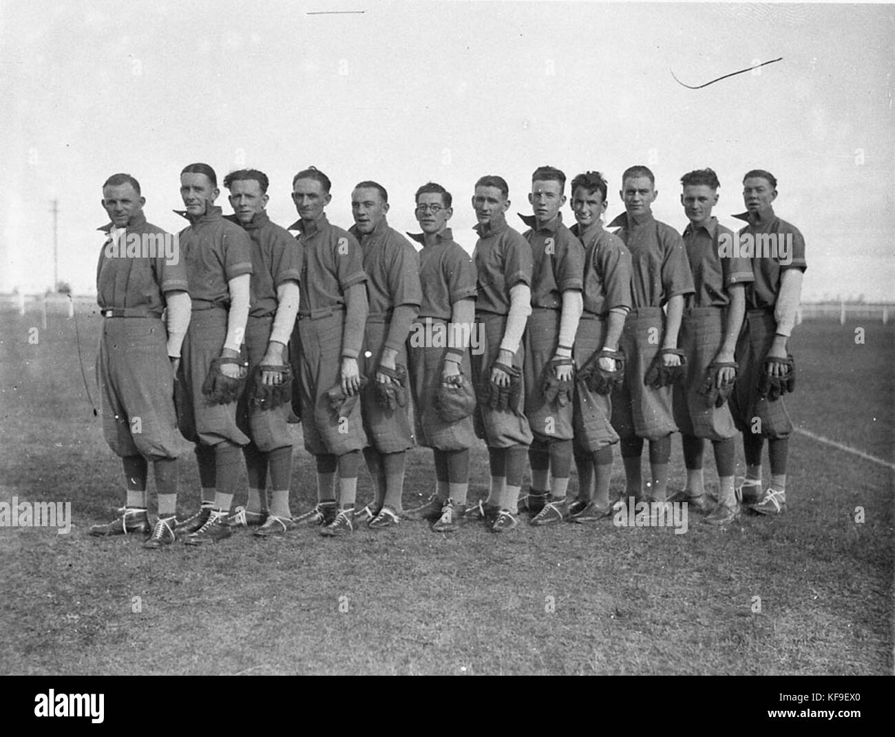6710 Companys Baseball Team Stockfoto
