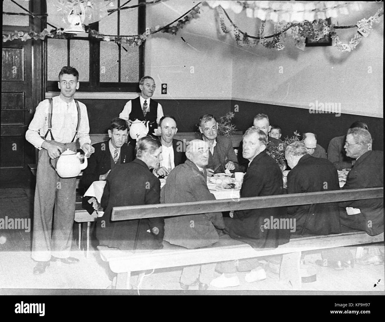 23068 Methodistische Mission Weihnachten Frühstück in Francis Street Stockfoto