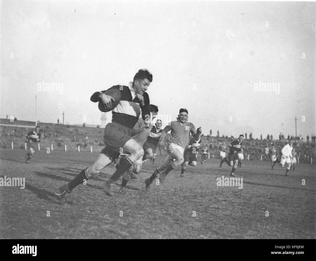 6935 Rugby League auf dem Sportplatz Stockfoto