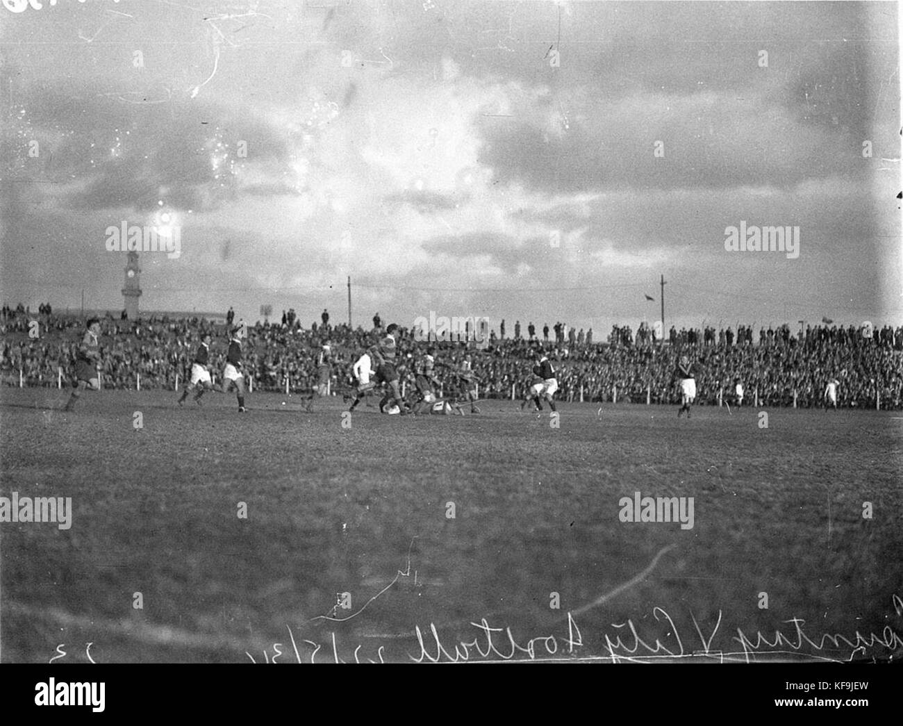 42167 Rugby League City v Land am Sportplatz Stockfoto