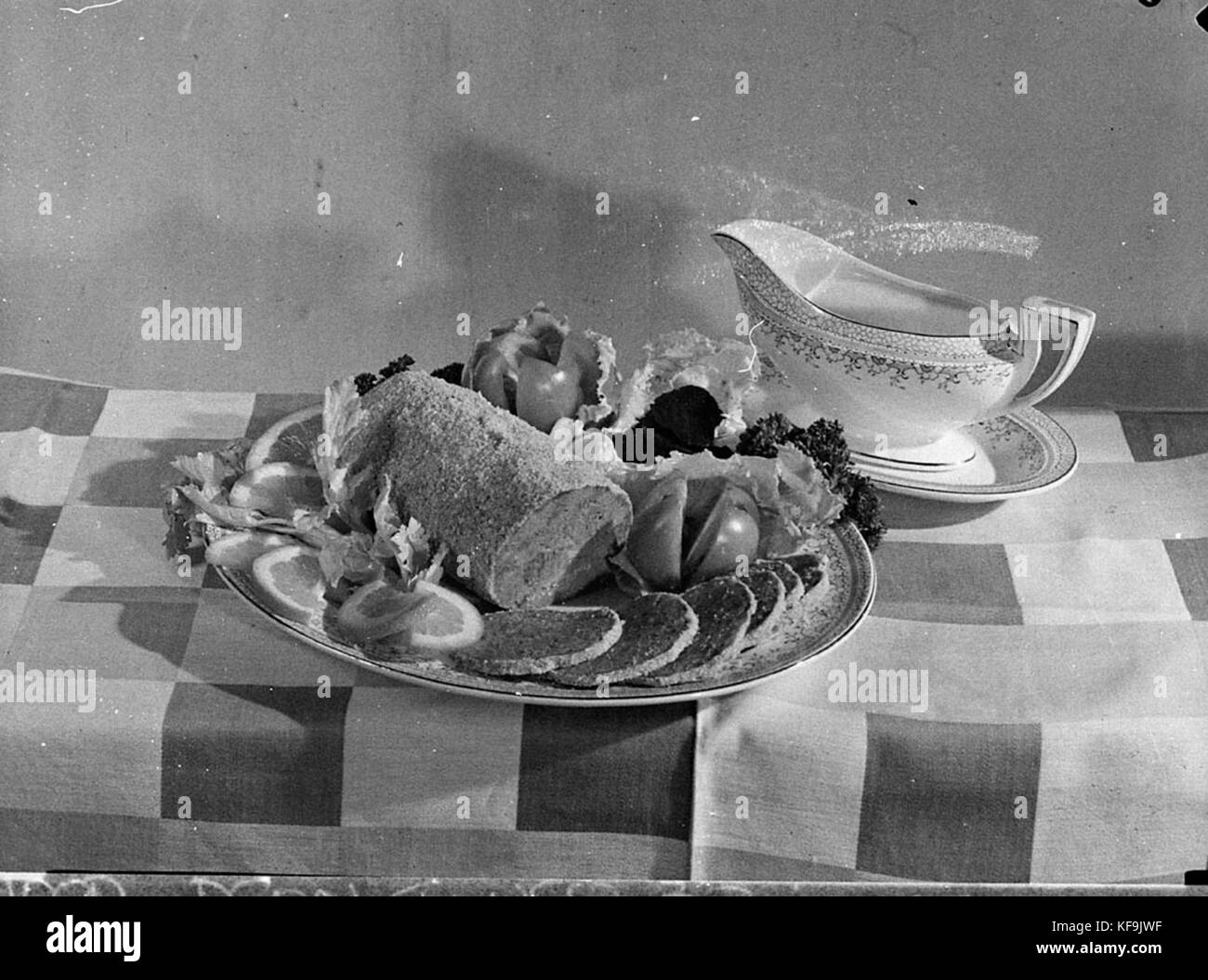 14048 Geschnitten vegetarische Mutter Brot für Smiths Wöchentliche Kochkurse Seite genommen Stockfoto