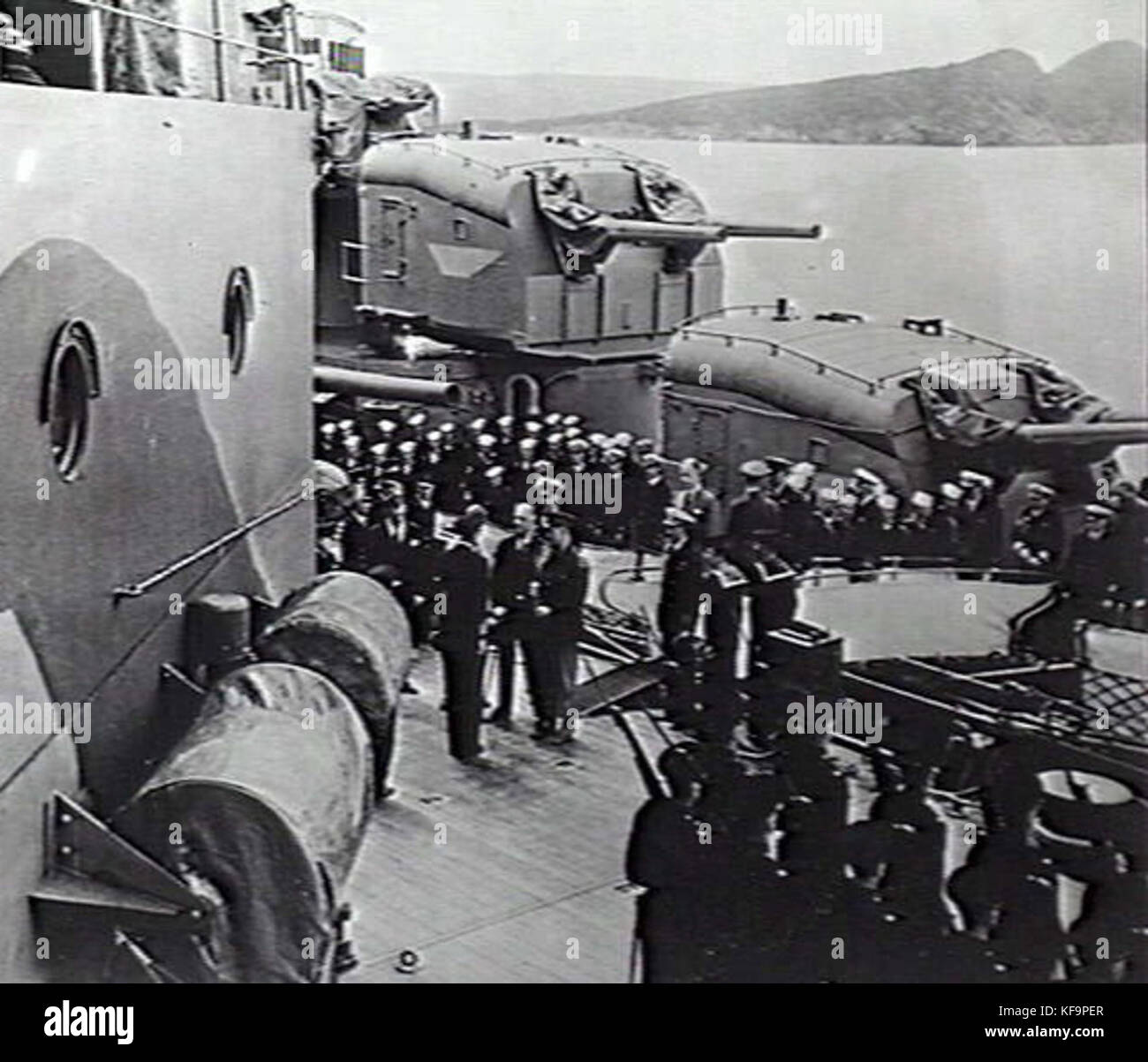 FD Roosevelt auf der HMS Prince of Wales im Jahre 1941 Stockfoto