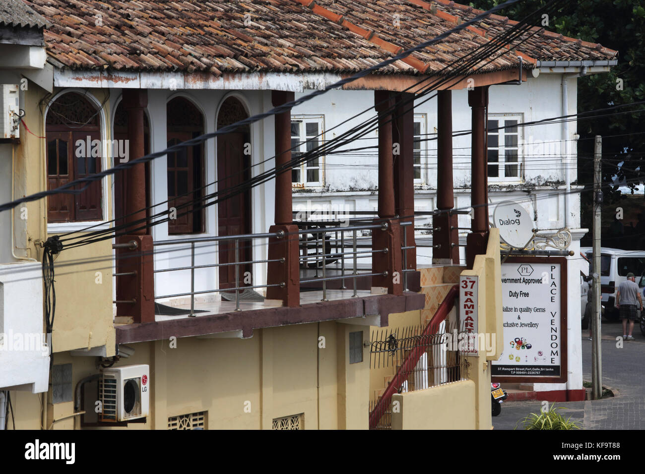 Galle Fort Galle Südprovinz Sri Lanka Rampart Street kolonialen Gebäuden Stockfoto