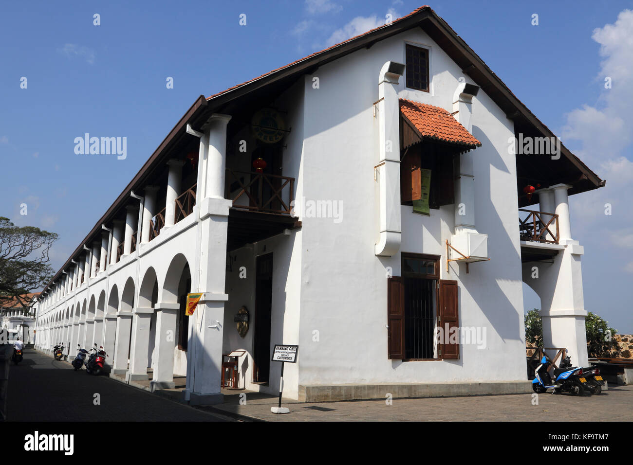 Galle Fort Galle Südprovinz Sri Lanka Krankenhaus Straße niederländisches Krankenhaus Shopping Precinct Stockfoto