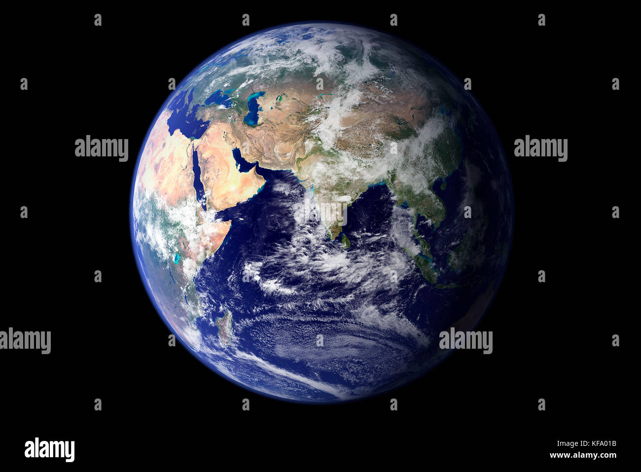 Erde aus dem Weltraum Stockfoto