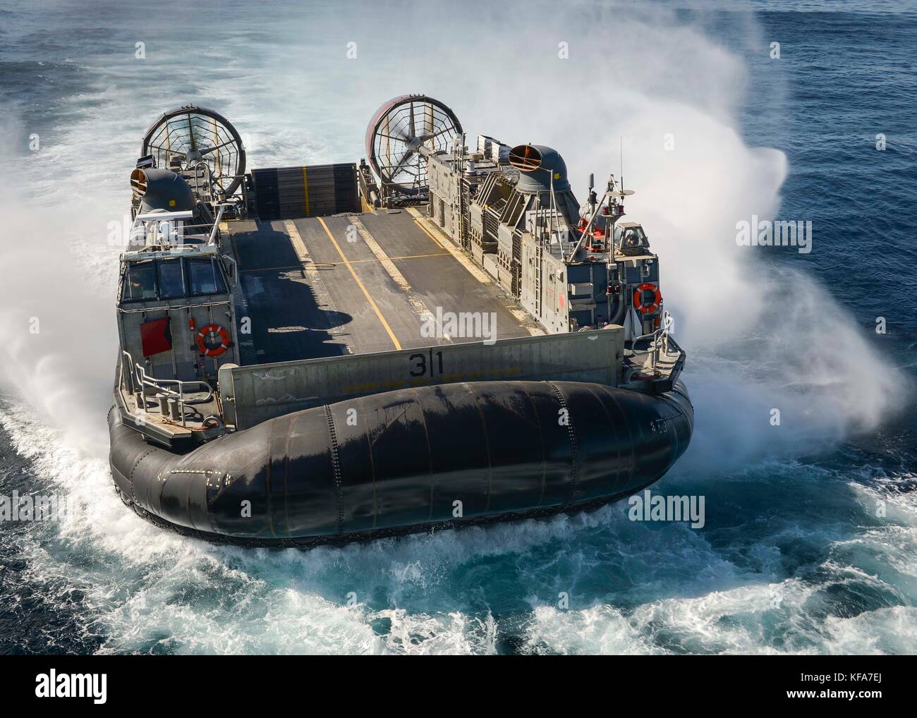 Landing Craft, Luftkissen (LCAC) Stockfoto