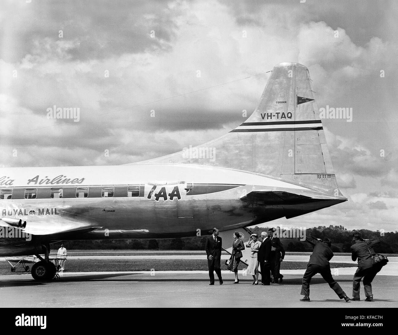 Königlichen Besuch, Wynyard, Royal Party disembarks Stockfoto