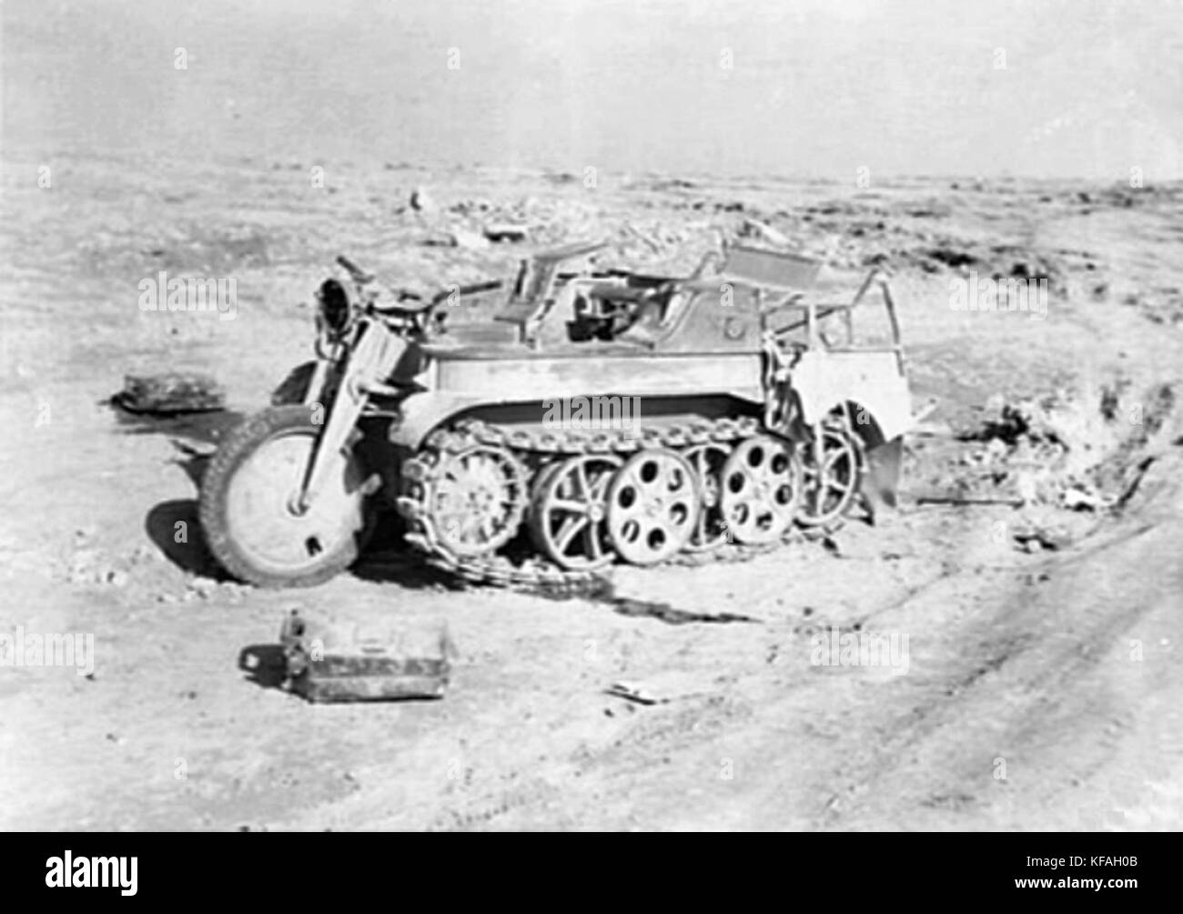 Kettenkrad in der Nähe von Marsa Matruh 1942 Stockfoto