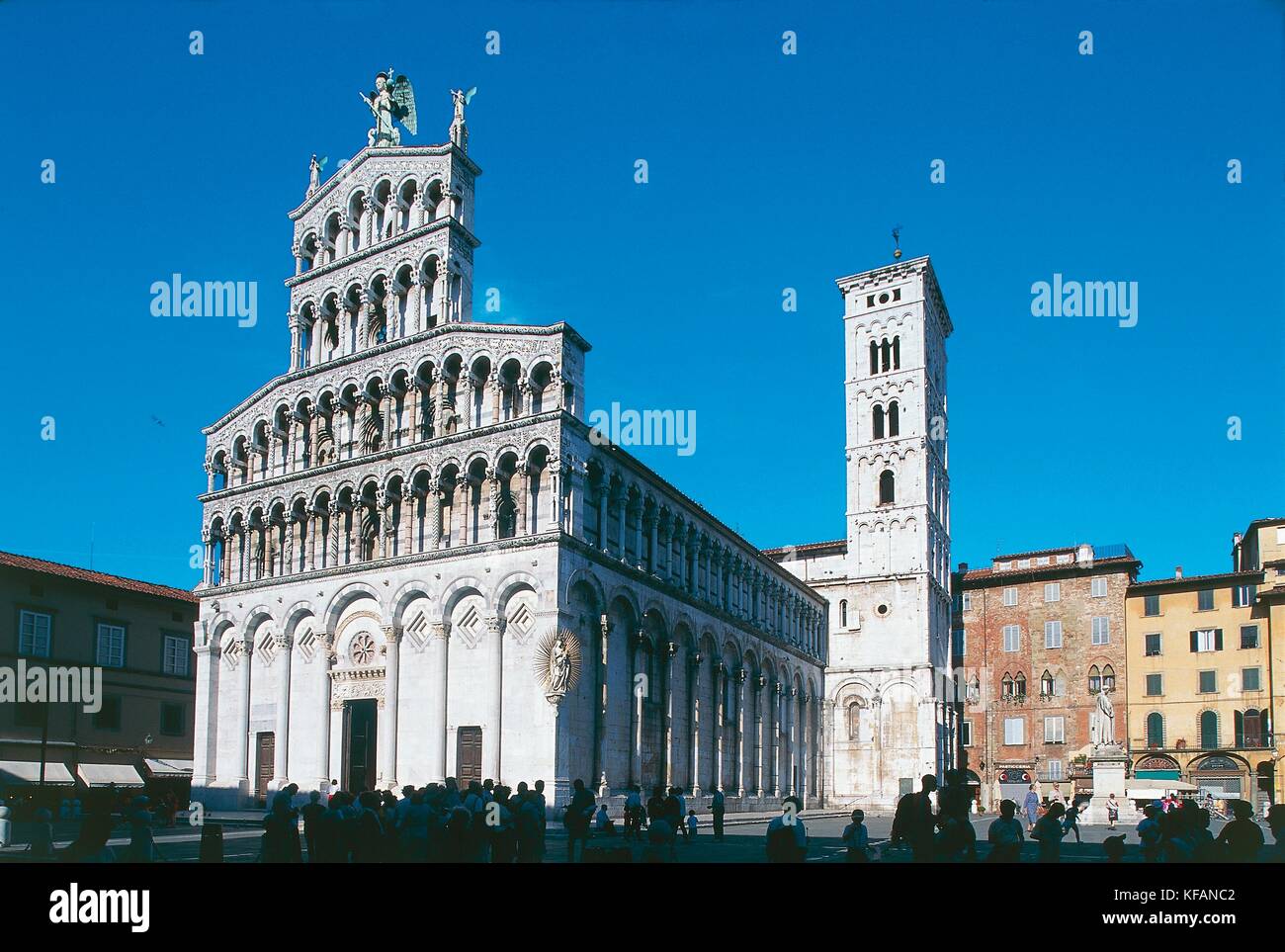 Italien, Toskana, Lucca, Kirche San Michele in Foro, im Jahre 1143 erbaut. Stockfoto
