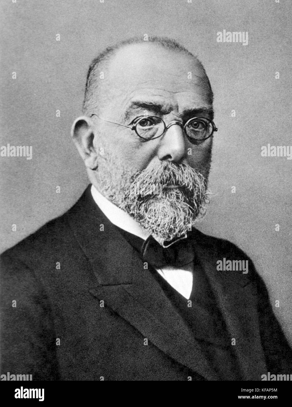 Robert Koch, Robert Heinrich Hermann Koch, deutscher Arzt und Mikrobiologe. Stockfoto