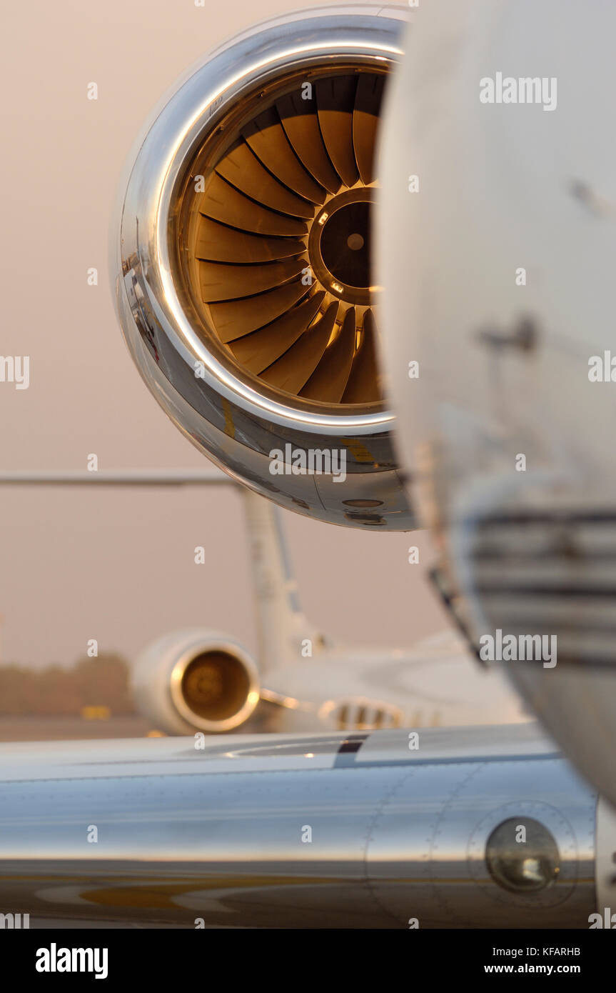 Dana Executive Jets Gulfstream 5 im Static Display auf der Dubai Airshow 2007 geparkt Stockfoto