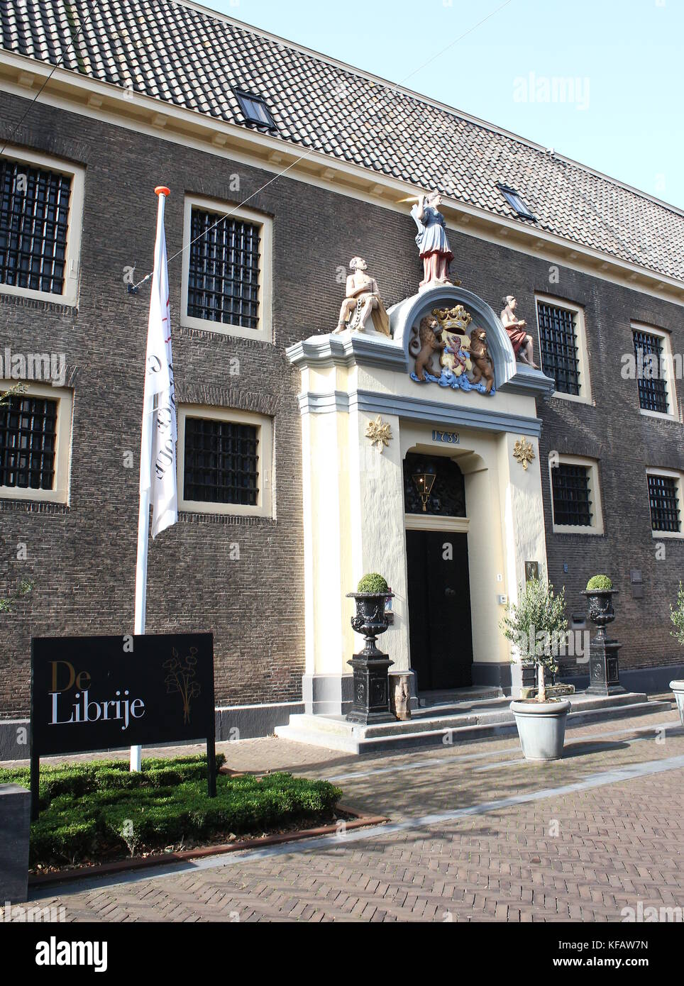 De Librije Restaurant und Hotel bei Spinhuisplein, zentrale Zwolle, Niederlande. Gut drei Michelin-Sterne-Restaurant von Chefkoch Jonnie Boer kennen. Stockfoto