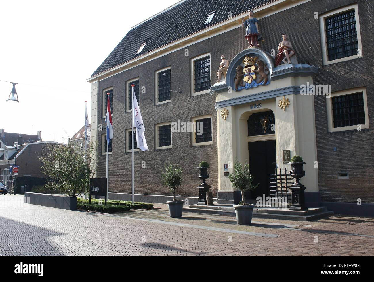 De Librije Restaurant und Hotel bei Spinhuisplein, zentrale Zwolle, Niederlande. Gut drei Michelin-Sterne-Restaurant von Chefkoch Jonnie Boer kennen. Stockfoto