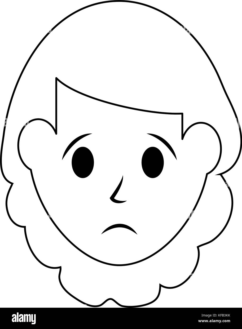Clipart Sad Schwarzweiss Stockfotos Und Bilder Alamy