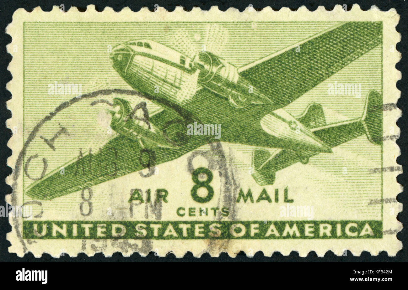 Briefmarke - US Air Mail Stockfoto