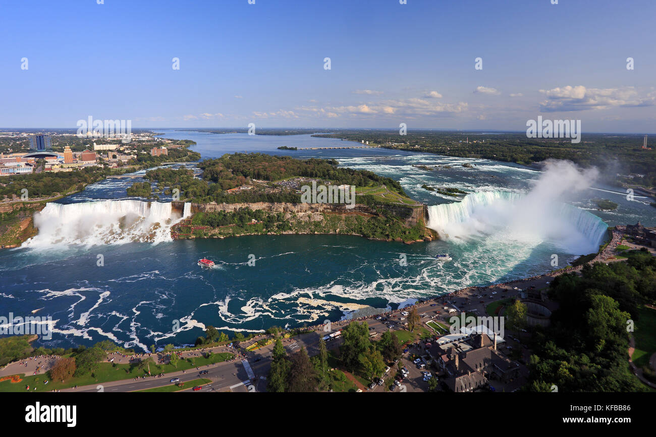 Niagara Falls, Panoramablick vom Skylon Tower, Kanada Stockfoto
