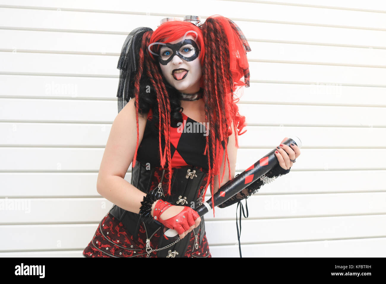 London, Großbritannien. 27. Oktober 2017. cosplayer Kleid in Ihrem bevorzugten comic Charakter Kostüme auf der mcm Comic Con Convention im Excel Centre London Kredit statt: Amer ghazzal/alamy leben Nachrichten Stockfoto