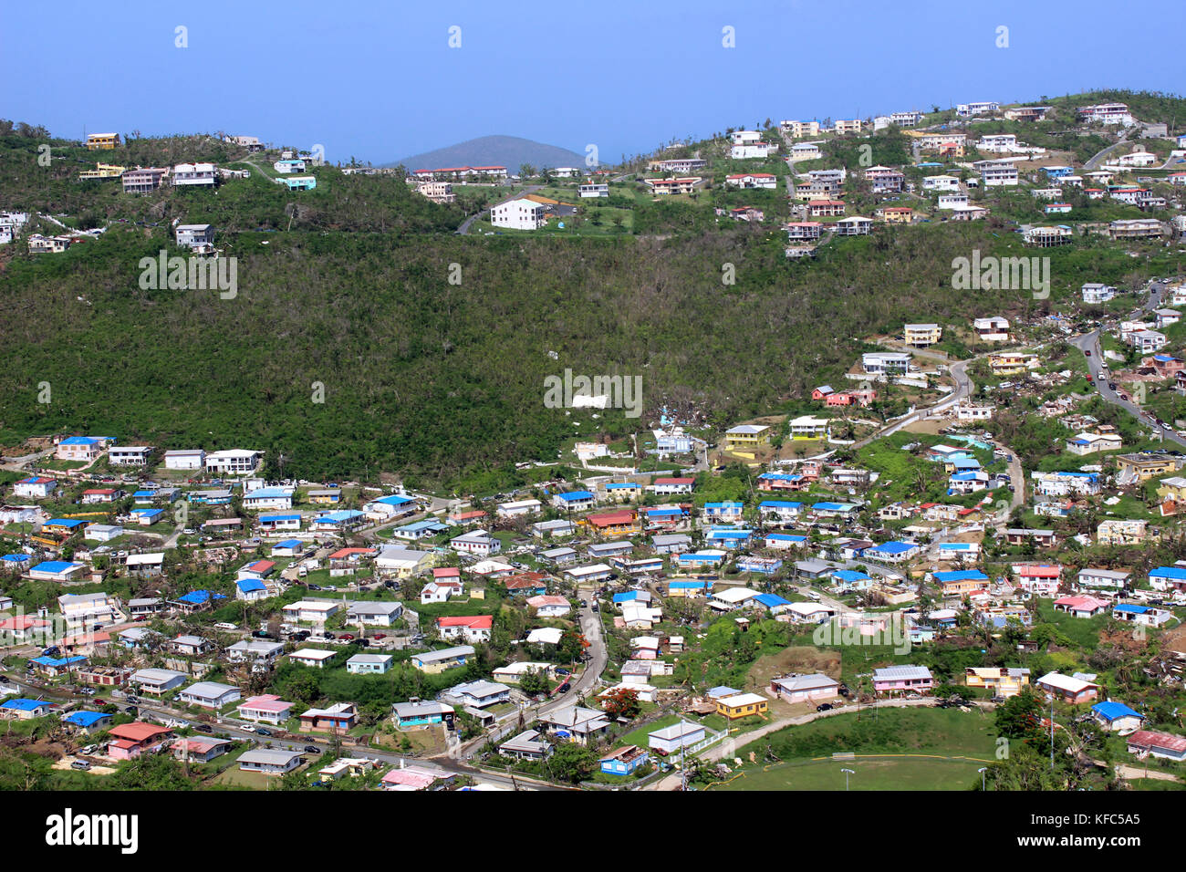 Luftaufnahme von St. Croix, US Virgin Islands Stockfoto