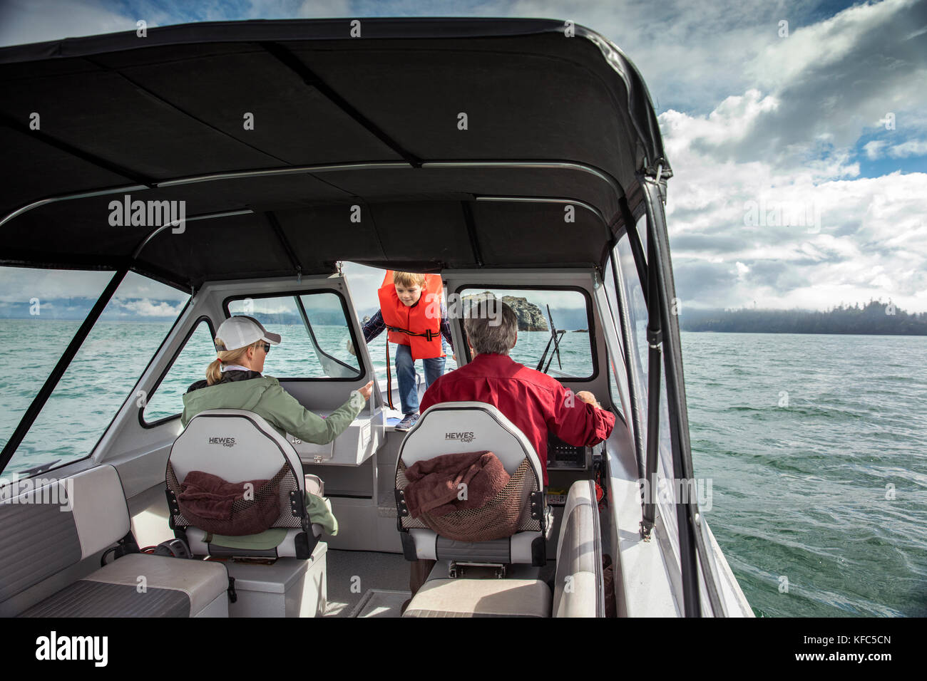 Usa, Alaska, Homer, China poot Bay, die Kachemak Bucht, Bootsfahrt auf die Kachemak Bay Wilderness Lodge Stockfoto