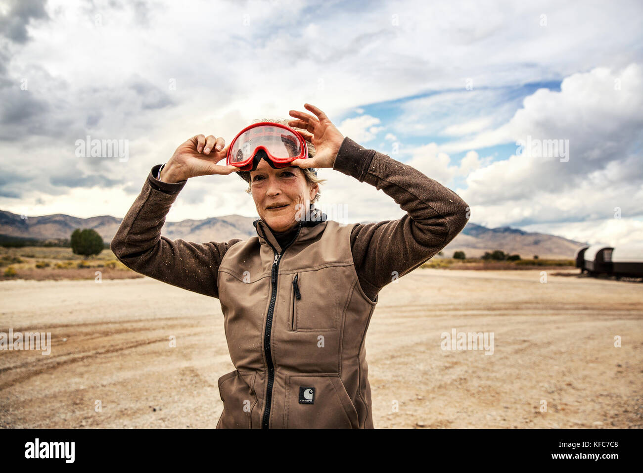 Usa, Nevada, Brunnen, mustang Monument, einer nachhaltigen Luxus Eco Resort und für wilde Pferde erhalten, Speichern von Amerika mustangs Stiftung Stockfoto