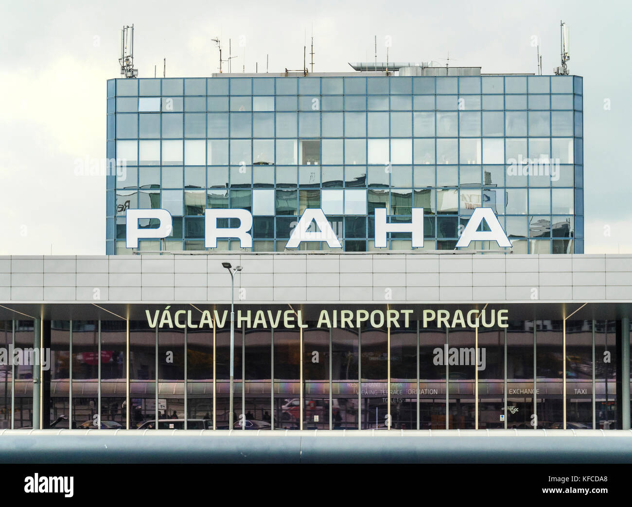 Vaclav Havel Flughafen Prag Stockfoto