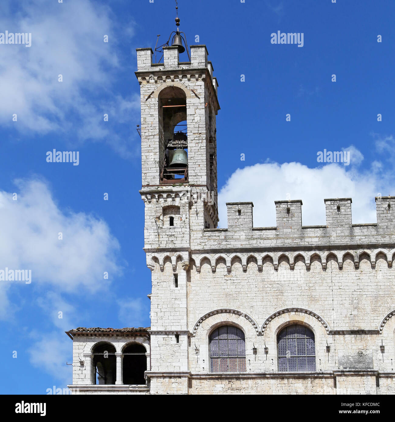 Wunderschöner Konsularpalast in Gubbio. Umbrien - Italien Stockfoto