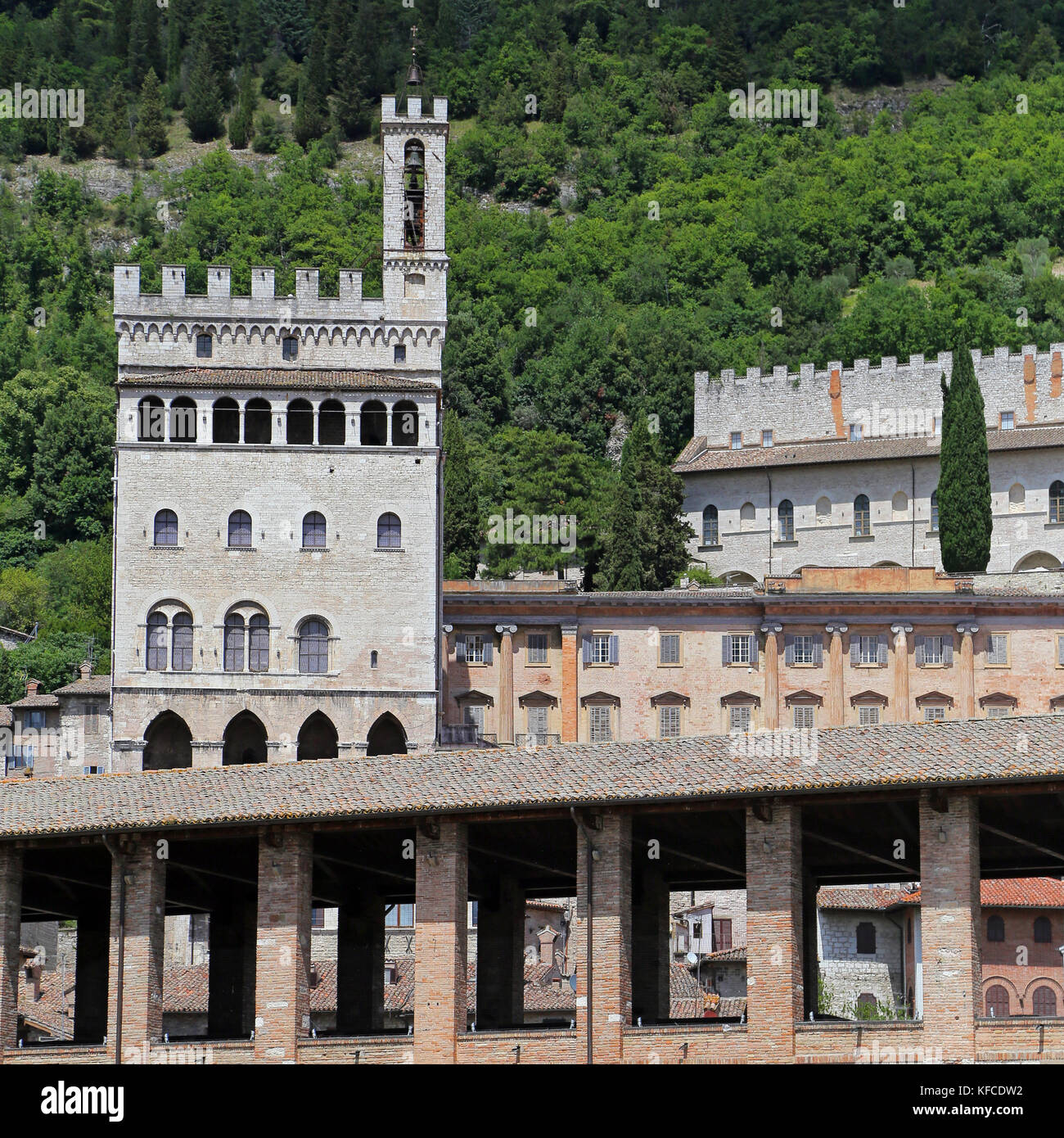 Wundervolle consuls Palace in Gubbio. Umbrien - Italien Stockfoto
