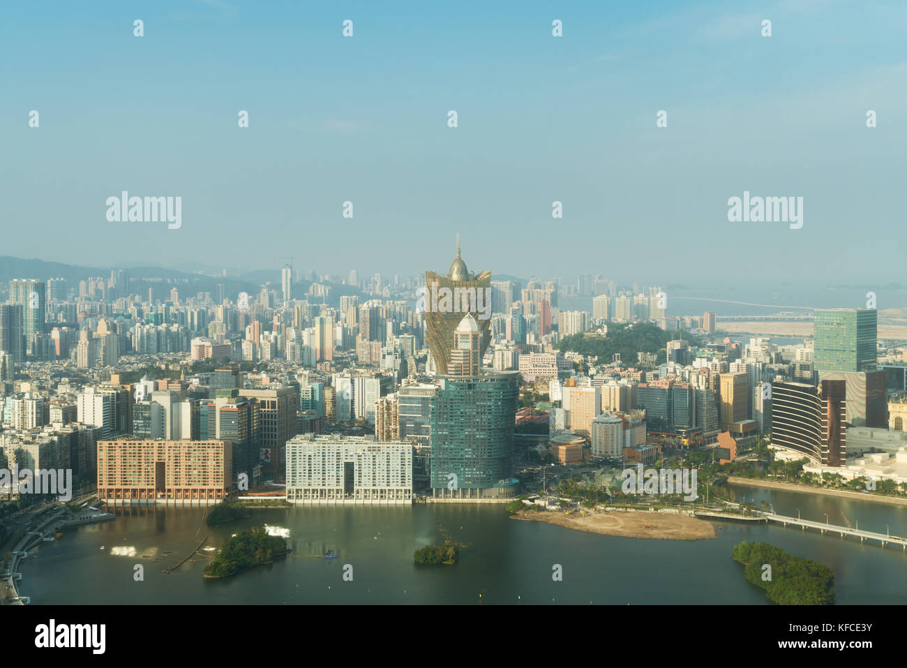 Bild von Macao (Macau), China. skyscraper Hotel und Casino Gebäude in der Innenstadt von Macao (Macau). Stockfoto