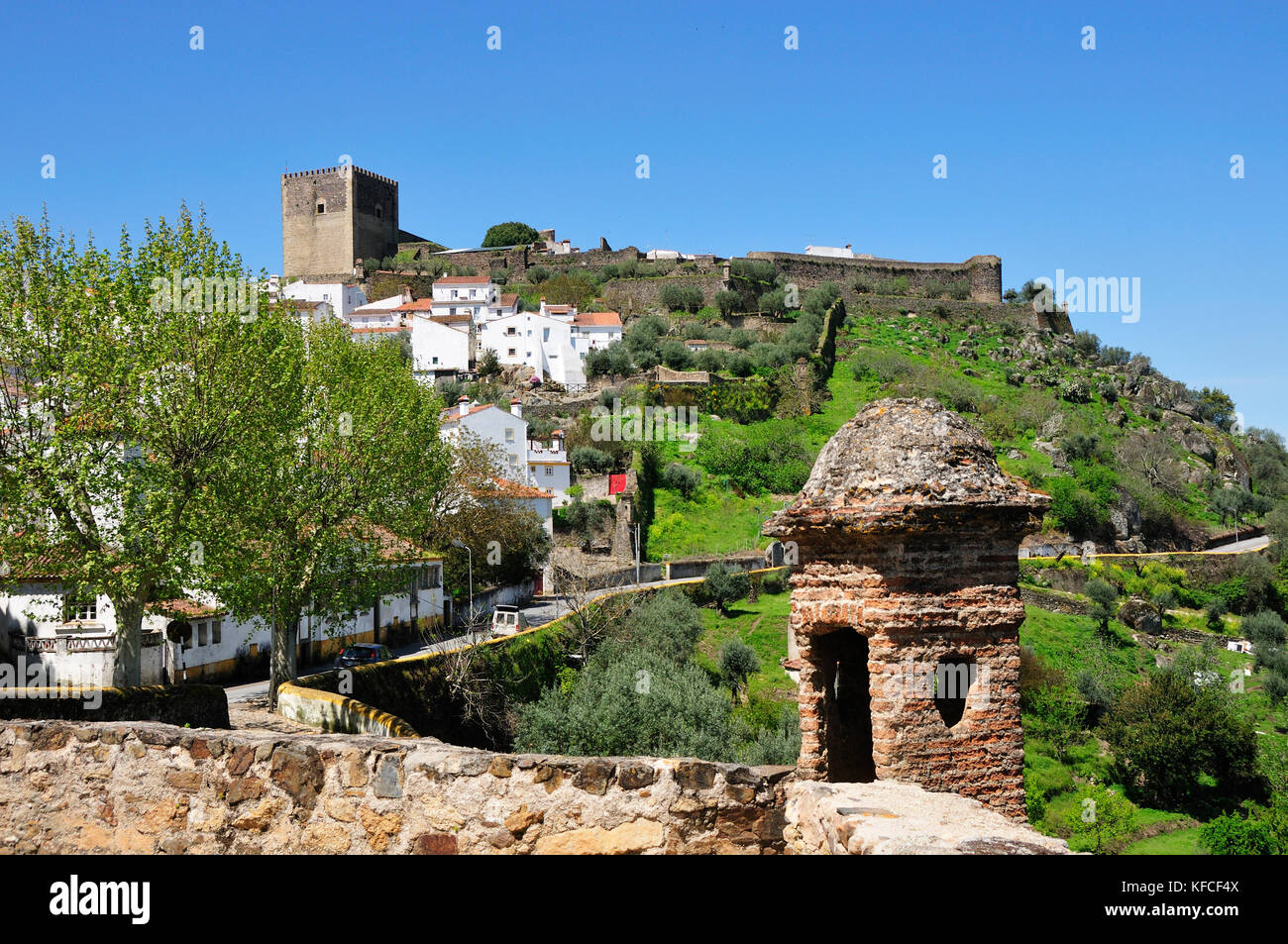 Castelo de Vide, ein weiß gewaschene Dorf, Alentejo. Portugal Stockfoto