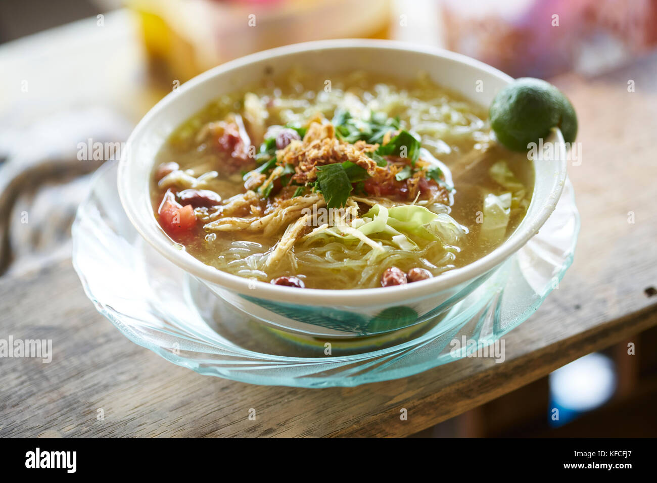 Suppe Ayam - Indonesische Küche Stockfoto